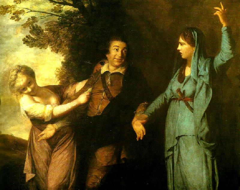 Sir Joshua Reynolds garrick between tragedy and  comedy China oil painting art